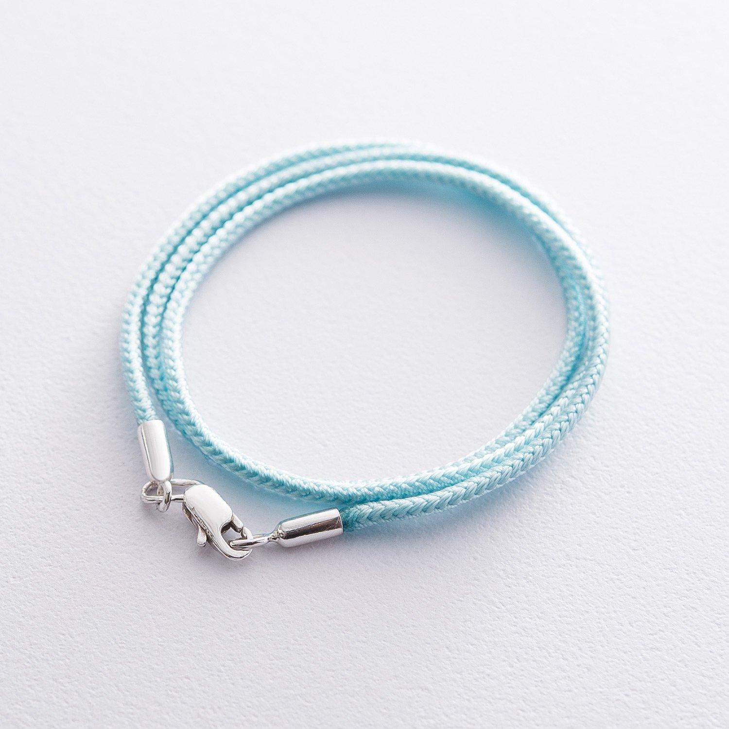 

Шовковий шнурок із срібною застібкою Oniks 40 срібний