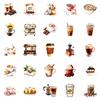 50 Coffee Themed Stickers Do Not Repeat Coffee Stickers Diy Creative Handbook Diary