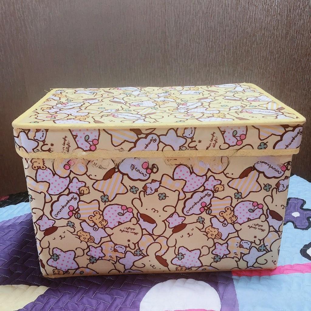 Cartoon Fabric Storage Organizer With Hello Kitty Kuromi Print Design For Living Room And Dorm Use