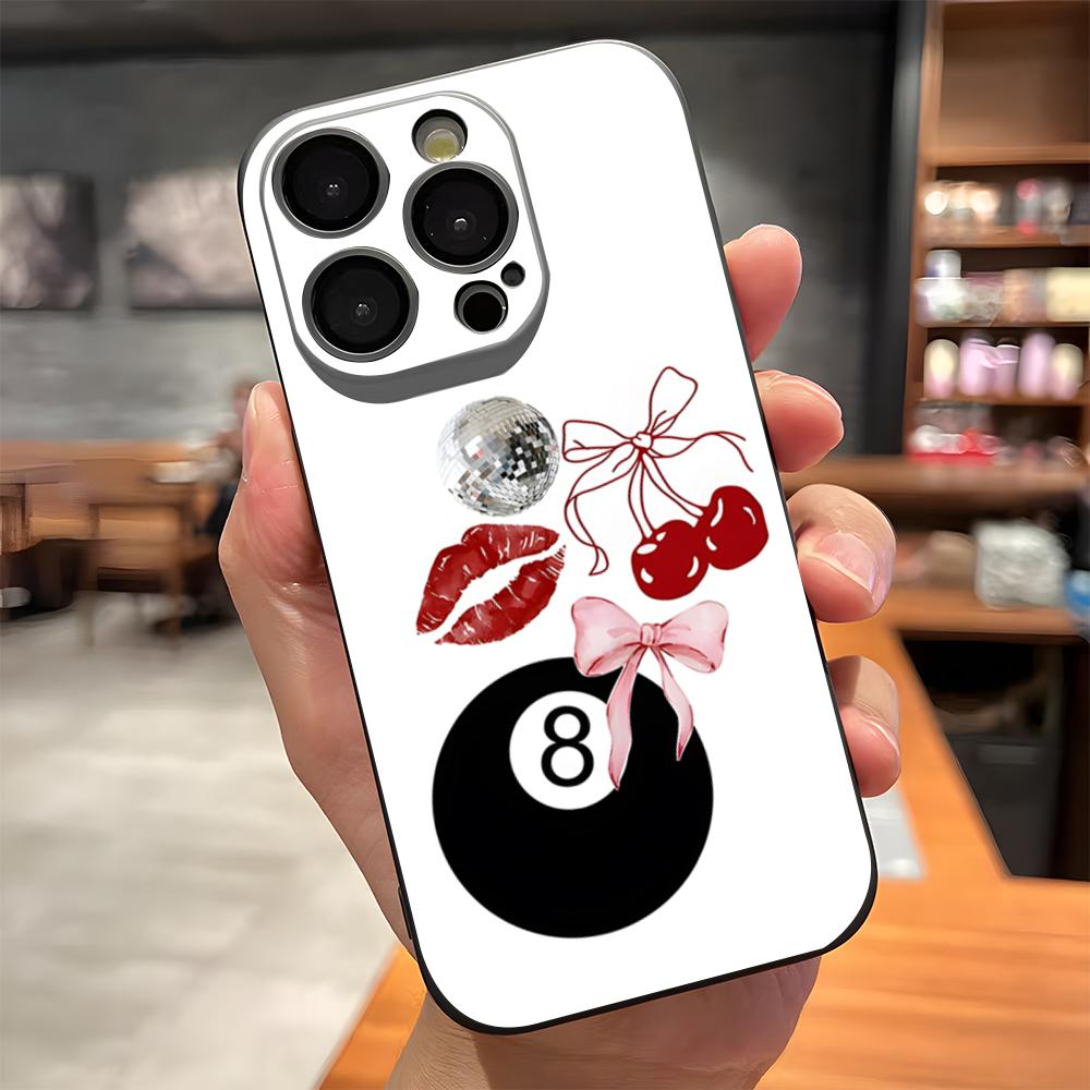 Billiard Fashion Number 8 Phone Case For IPhone 17 Pro Max 15 Pro 16 14 Plus 12 13 Mini 11 Pro Shockproof Soft Cover