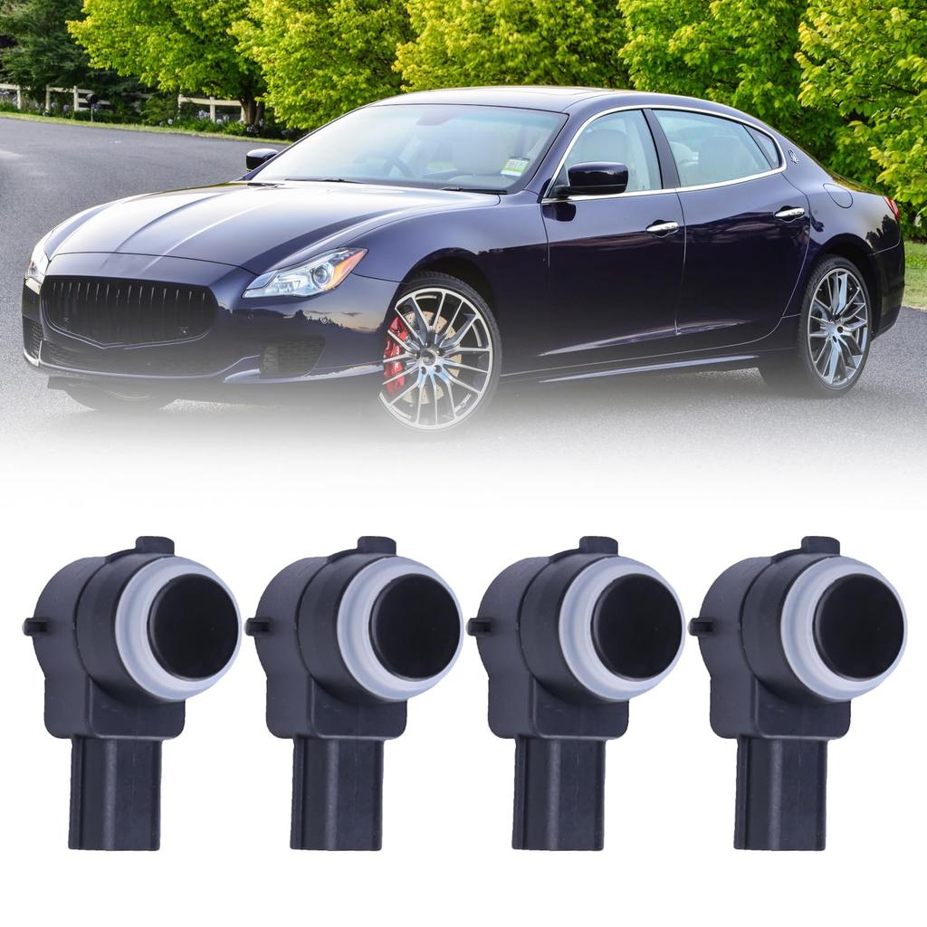 4 PCS PDC Parking Assist Sensor for Maserati Quattroporte Ghibli 2013-2022, Levante 2017-2024 Front &Rear Bumper Parking Sensor 675000039 Reverse