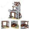 MOOXI Military WW2 Battlefield Ruin Damaged House Model MOC Bricks DIY Assembled Building Blocks Toys For Childrens Adults Gifts