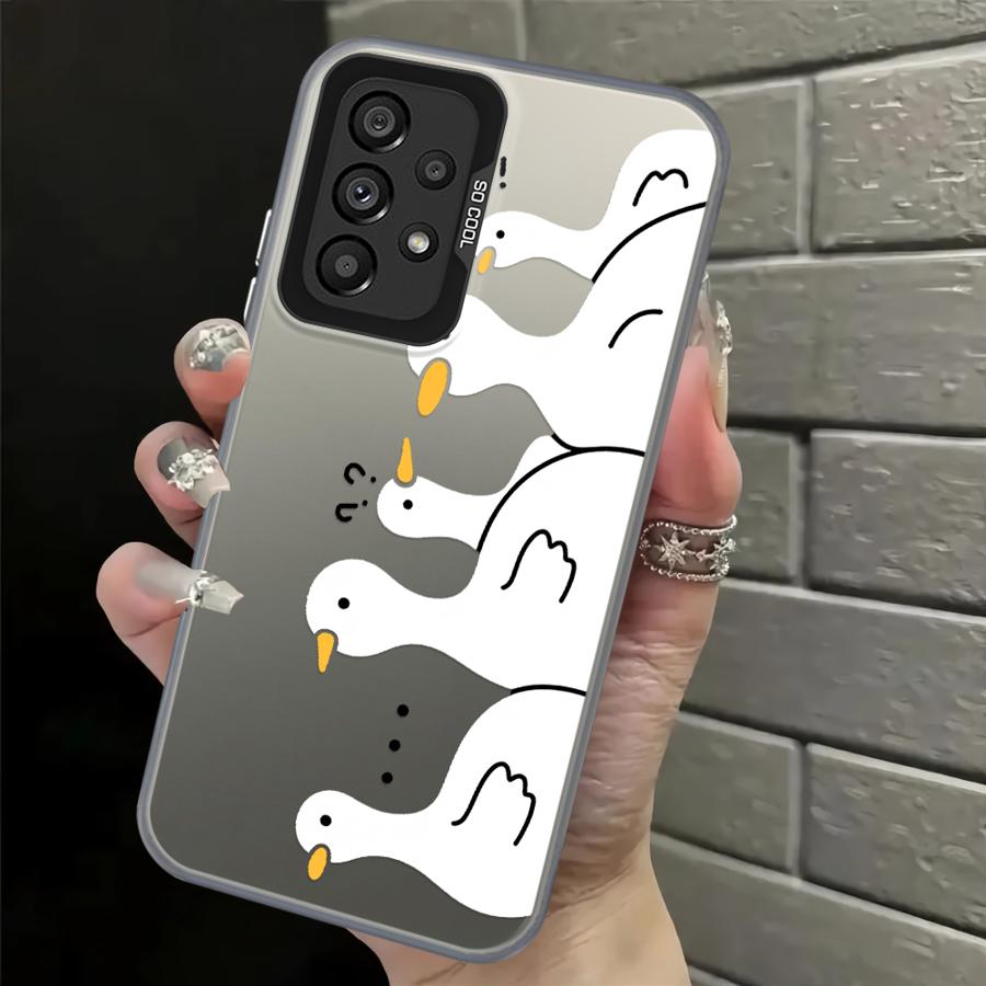 Back Phone Cover Case for Samsung Galaxy A71 A72 A10 A20 A06 A07 A04 A05 A03 A56 A50 A54 A51 A52 Cute Duck