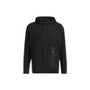 Solid Color Sports Hooded Jacket Black Men's HE9915
