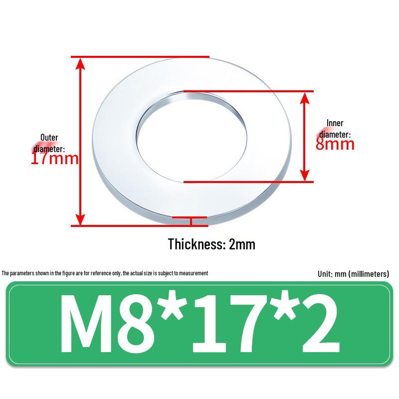 Extra Large Galvanized Metal Flat Washers - Sizes M1.6 to M14