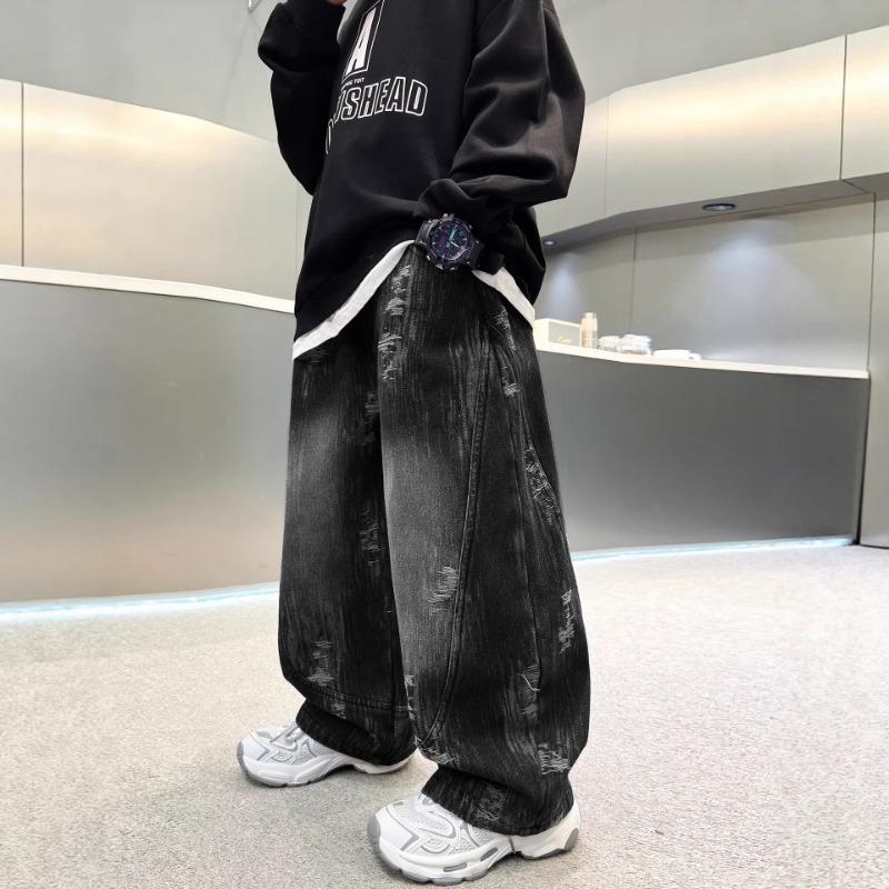 Boys Casual Jeans Big Kids Spring Autumn Denim Trousers