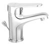 This Standing Bathroom Sink Faucet, Plastic Automatic Stopper, Chrome