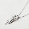 Korean Style 925 Sterling Silver Cat Pendant Necklace for Women