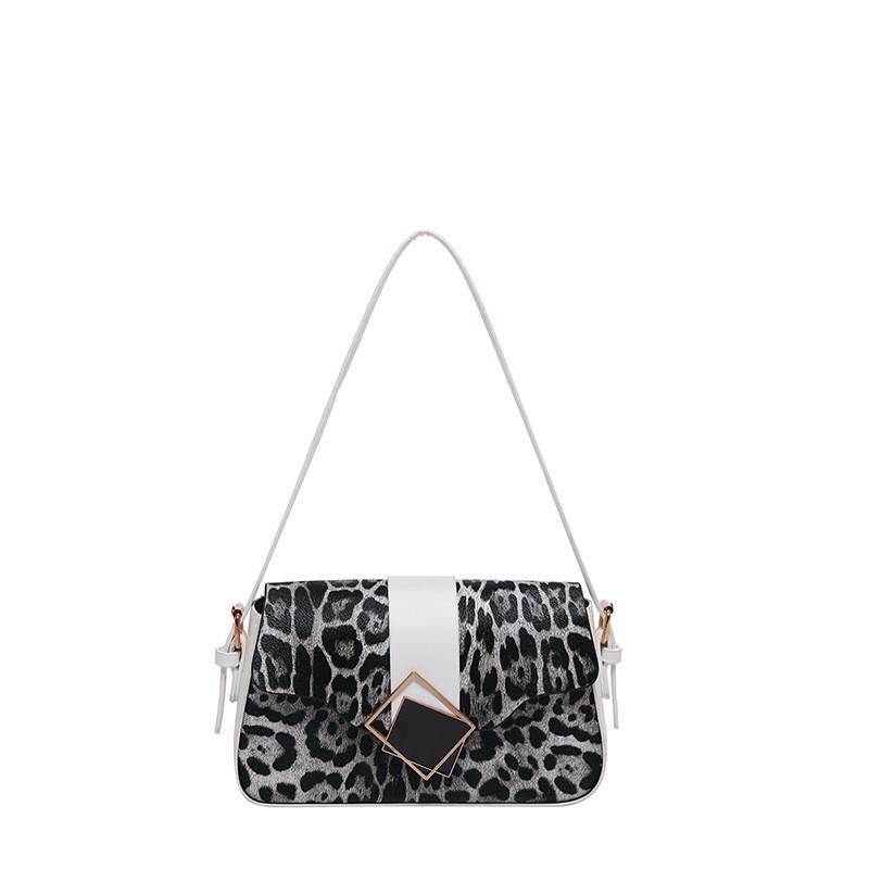 Fashionable Pu Leopard Print Handbag For Women In Elegant Black White Khaki Brown Shades