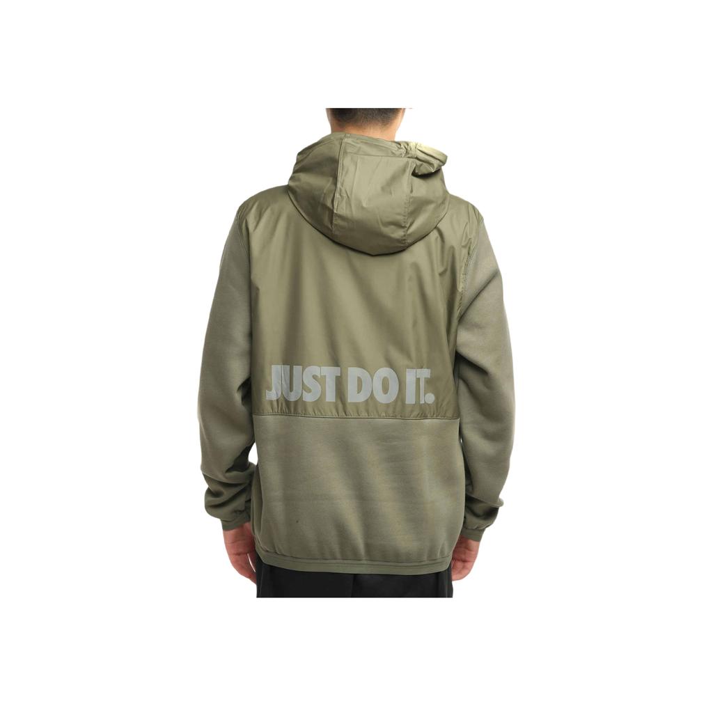 Nike Sportswear Just Do It Fleece-Lined Warm Reflective Casual Hoodie Men Tops Twilight-Yellow Swamp CU4102-380