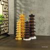 Seven-Story Pagoda Ancient Architectural Fish Tank Ornament and Desktop Rockery Decoration