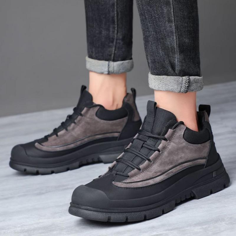 Fashion Winter New Cotton Shoes High Top Shoes Men's Thick Plush Warm Snow Boots Outdoor Waterproof and Cold proof Warm Cotton Boots