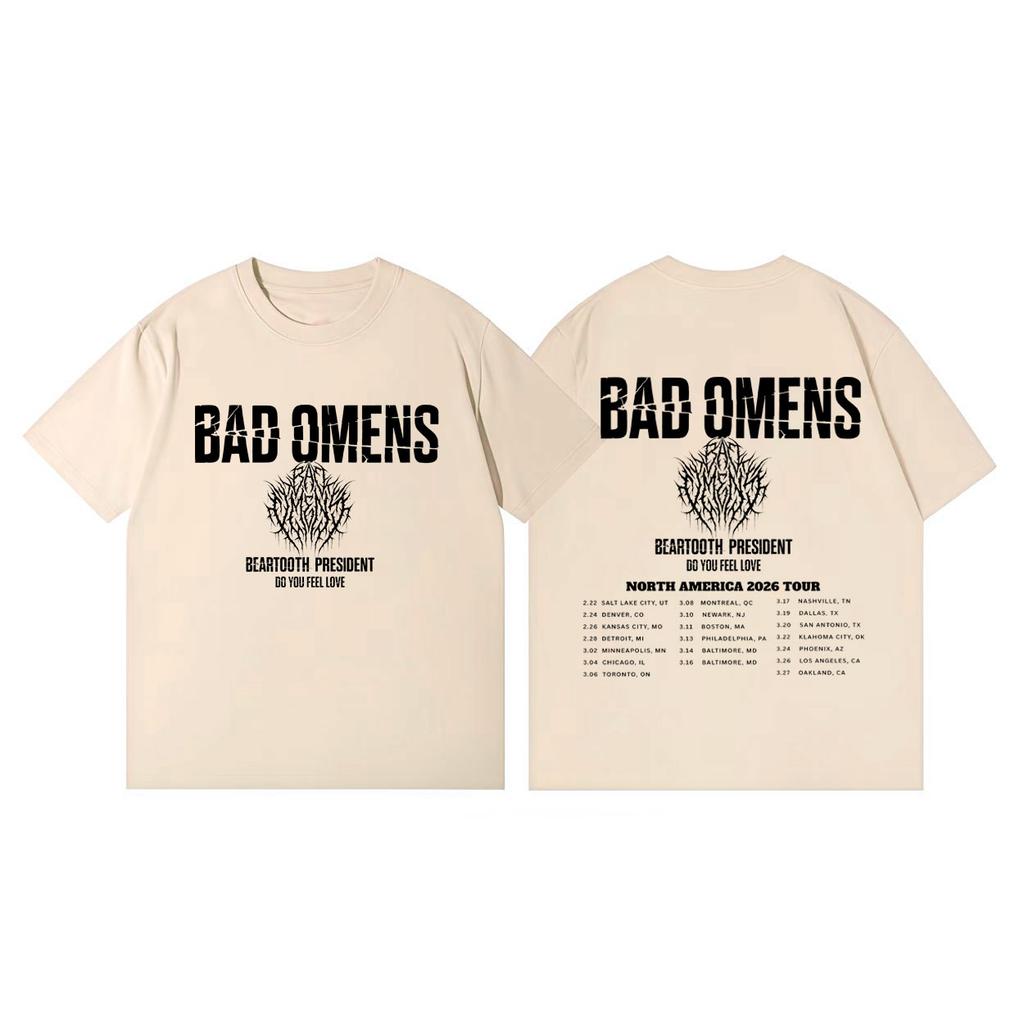 Bad Omens Do You Feel Love Tour 2026 Tshirt Men Women Fashion Rock Short Sleeve T Shirts Summer Casual Loose Cotton Tshirts
