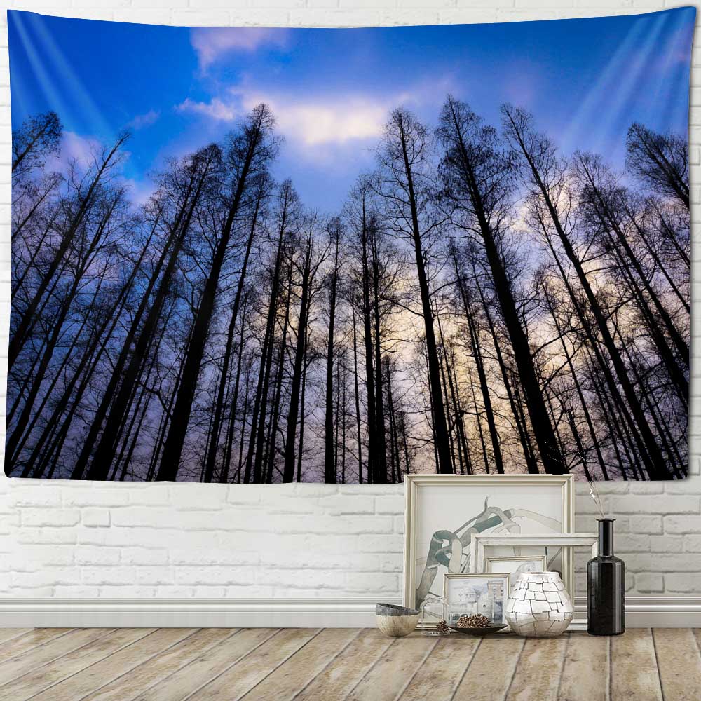 Snow Forest Print Tapestry Tropical Jungle Wall Hanging Boho Psychedelic Mandala Home Wall Decor Room Decor Yoga Mat Sofa Sheet