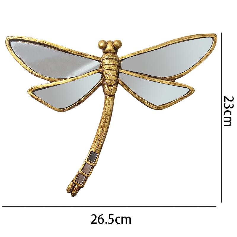 Vintage Forest Decorative Mirrors Dragonfly Swallow Wall Hanging Wall Decoration Light Luxury Home Decoration European Style New