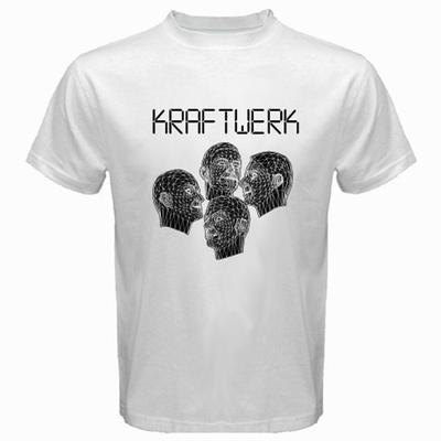 Τ-shirt Kraftwerk Musique Non Stop Robots Human Devo White Unisex T-shirt