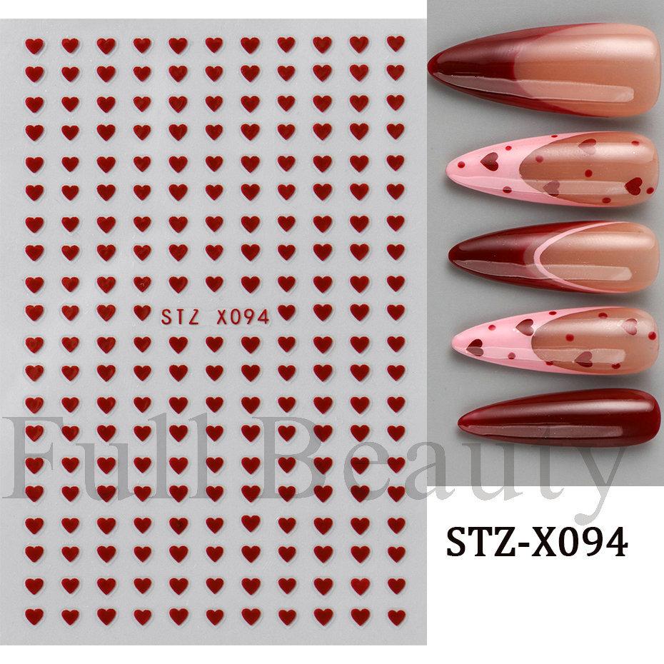 Nail Art Stickers Valentine's Day Romantic Mini Love Hollow Love French Love Adhesive Nail Stickers