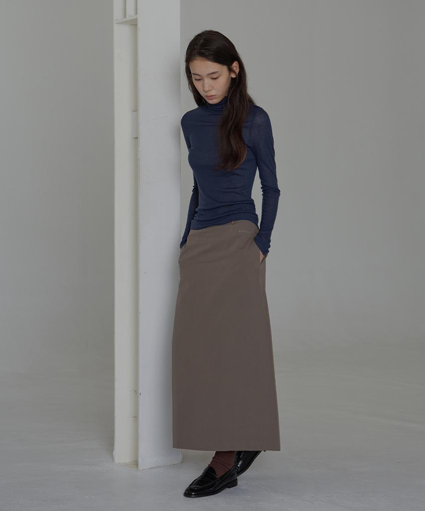 BUT'TON Standard Fit Long Skirt (Brown)