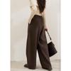 Mishow Women's High-Waist Wool Blend Wide-Leg Trousers