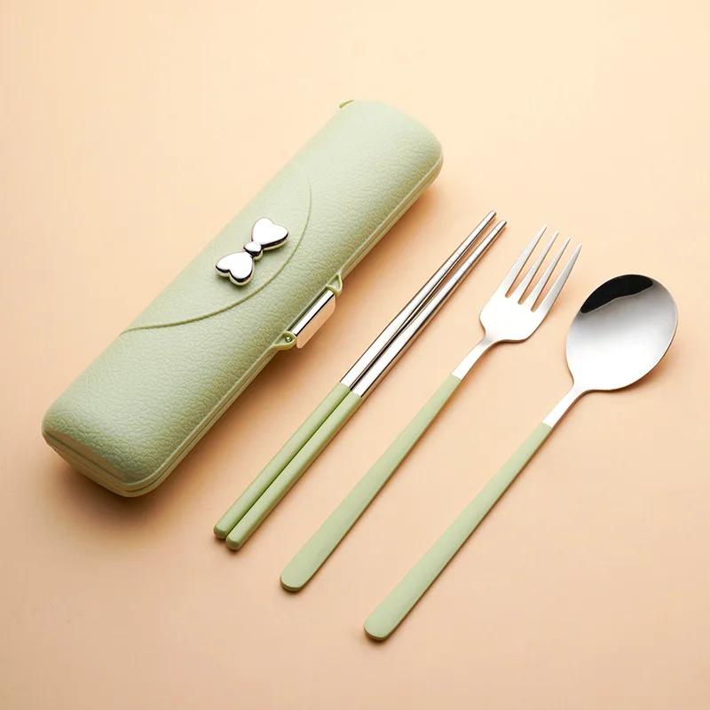 

Portable Tableware Set 304 Stainless Steel Cutlery Set Camping Chopsticks Fork Spoon Outdoor Cutlery Picnic Dinner Set