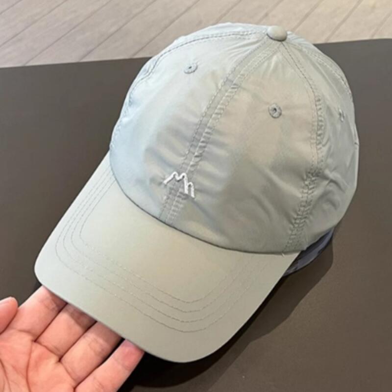 Unisex UV-blocking beach cap baseball hat for summer white