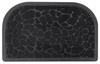 Semi-circular rubber doormat, black, 60x40cm, anti-slip