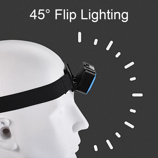 Head Lamp 45 Degree Adjustable Battery Operated Elastic Band Waterproof Multifunctional Illumination Plastic Strong Light COB Night