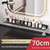 No-Drill Wall-Mounted Bathroom Shelf for Mirror, Faucet, and Vanity