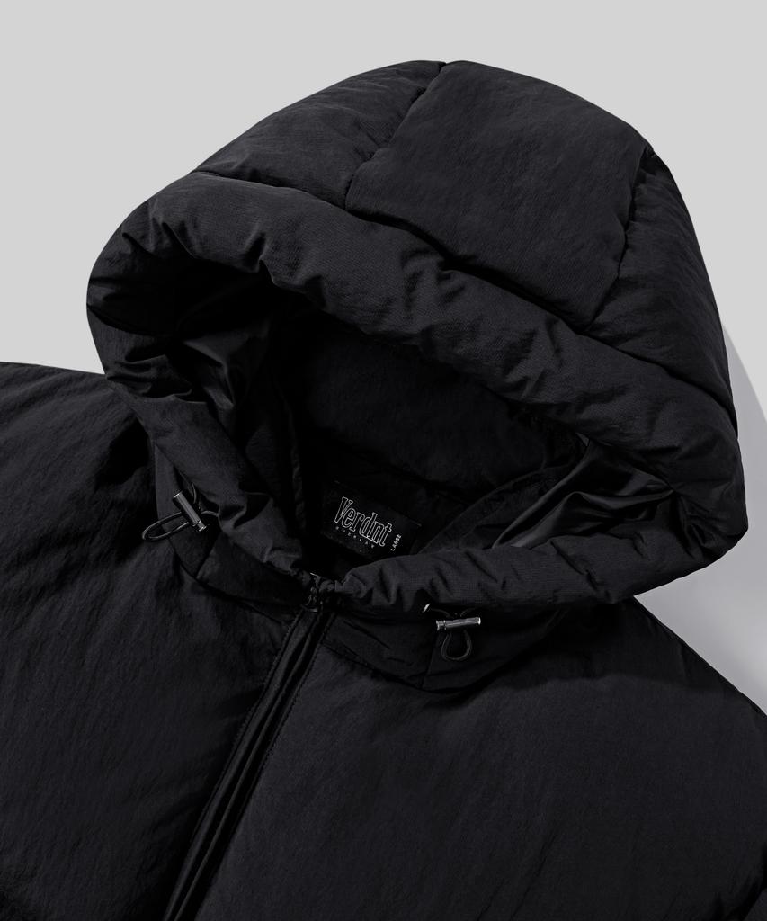 Verdnt Cut-Block Quilted Hooded Padded Jumper [Black]