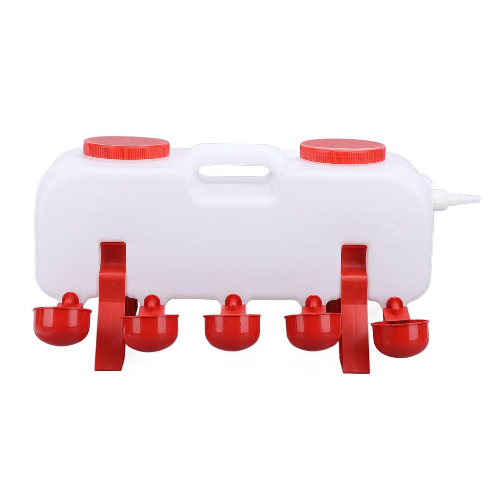 Automatic Chicken Waterer Dispenser 10 Liters Poultry Water Feeder With10 Chicken Waterer Cups for