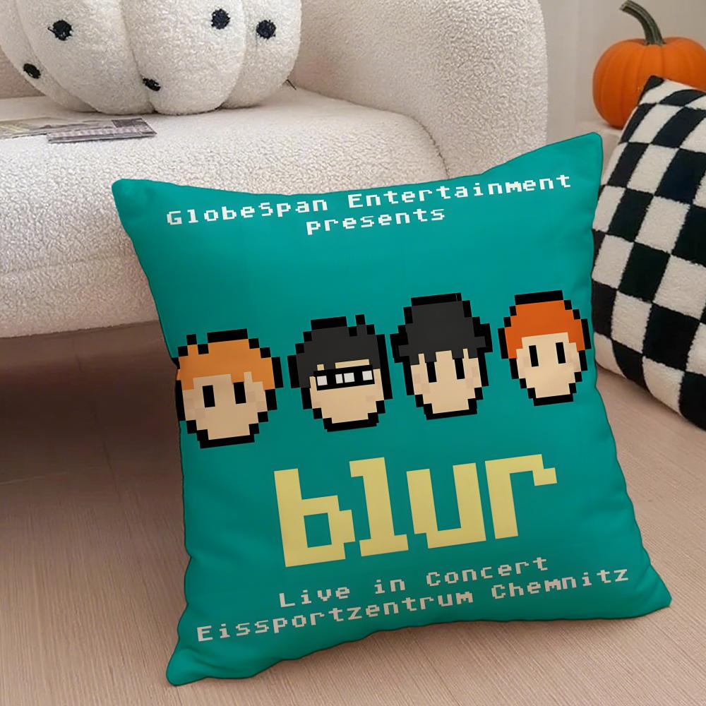 BBlur Band Cushion Cover Throw Pillow Cover Hidden Button Durable Polyester Chair Cushion 30X30cm