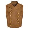 Boys Medieval Prince Waistcoat Victorian Vintage Gothic Steampunk Double Breasted Vest Halloween Cosplay Costume