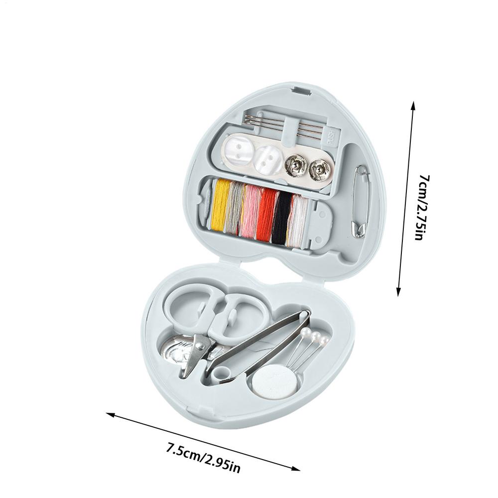 Buttons Pins Storage Boxes Sewing Box Household Portable Travel Mini Sewing Kit Scissor Thimble Needle Sewing Kit