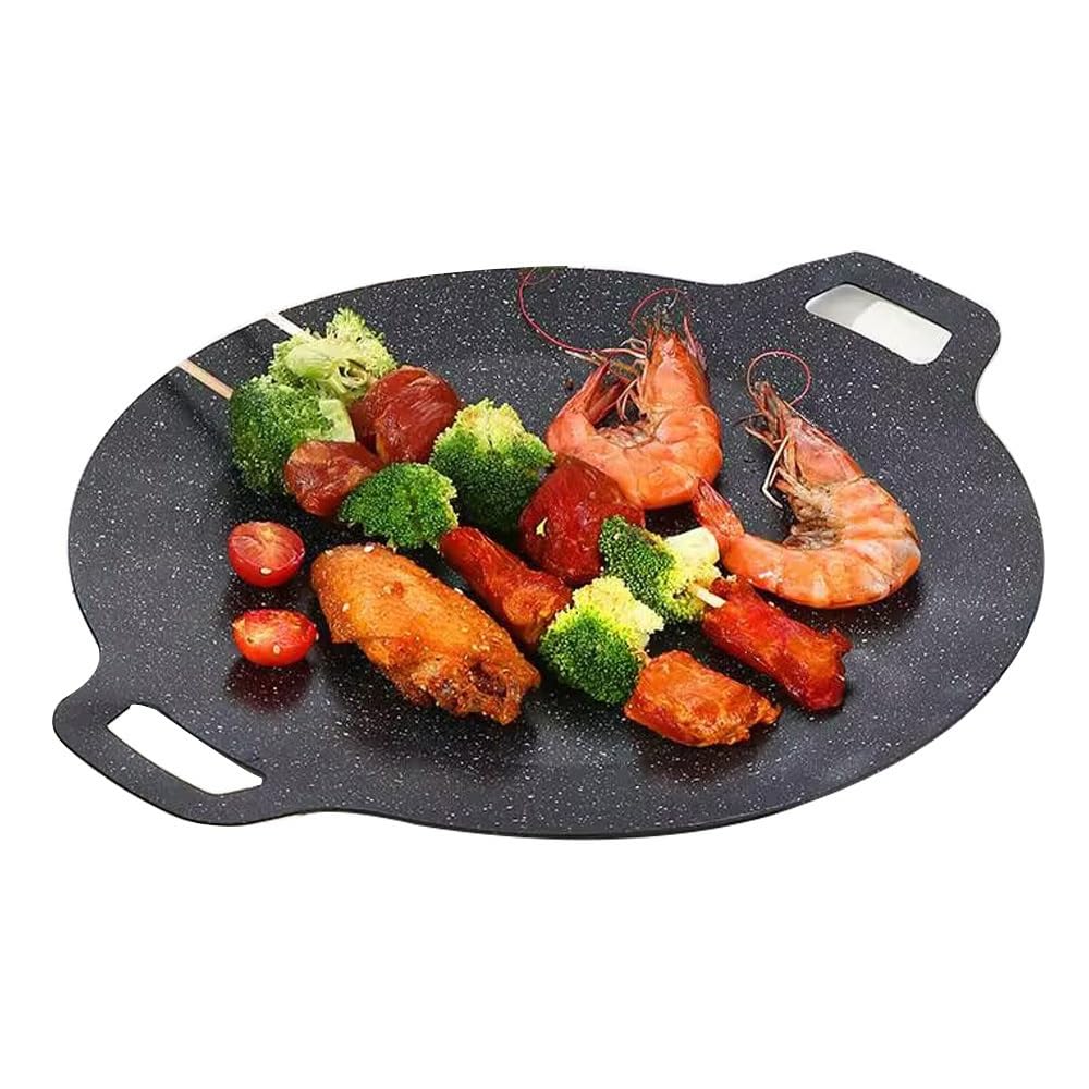 Maifan Stone Non Stick Grill Pan Korean Bbq Plate Outdoor Camping Home Use Compatible Induction Cookers Multiple Size Options