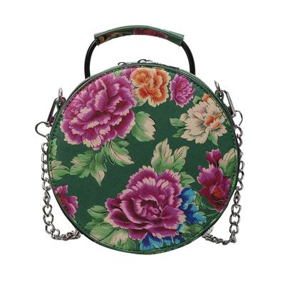 Women's Summer Bag, Big Flower and Small Round Design.