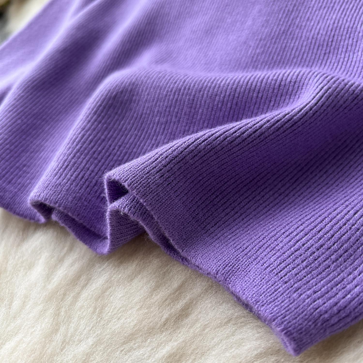 Высококачественный вязаный модный комплект в ленивом стиле — фото 4