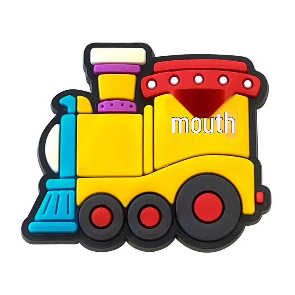 Cartoon Train Charms DIY PVC Shoe Decorations