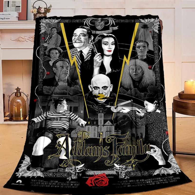 1PC Gothic Adams  Flannel Blanket Gift, Suitable for Both Men And Women, Soft Ideal for Beds And Sofa, Birthday Or Christmas Gift