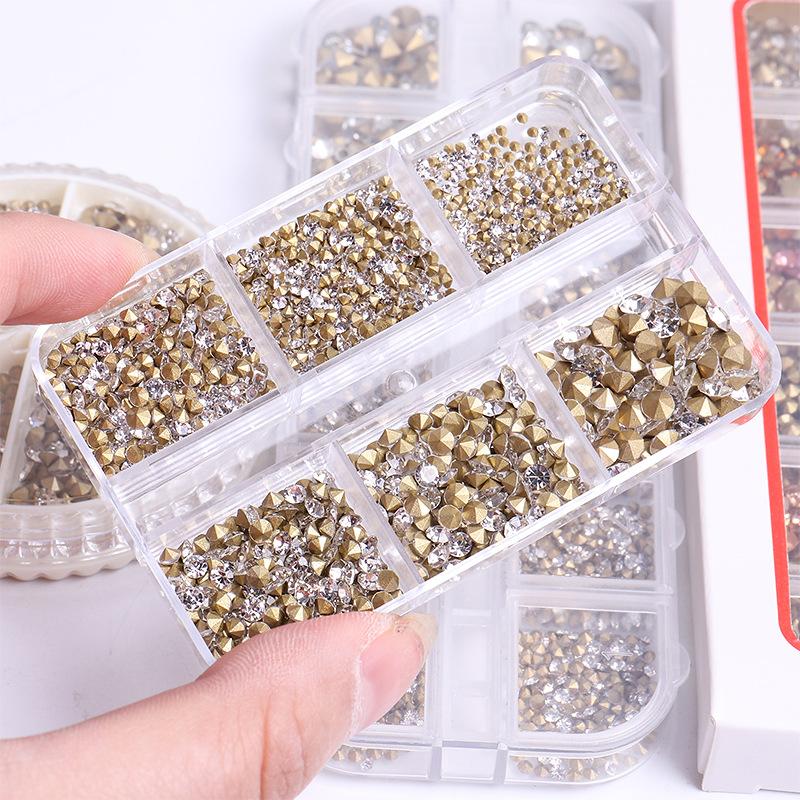 Nail Art Diamond Nail Art Tip Bottom Diamond Color Diamond Size Mixed Glass Round Diamond Nail Diy Nail Art Jewelry