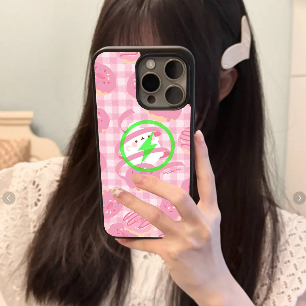 Kawaii Cute Rabbit M-MolangS Anime Magnetic For Magsafe Phone Case For IPhone 17 Air 16 Pro Max 15 14 13 12 11 Protective Cover