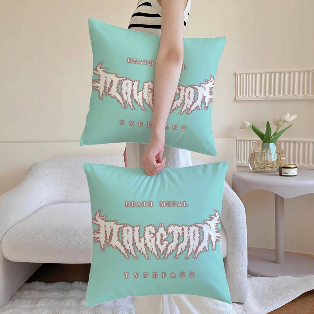 T-Thrash Anime Metal Pillow Case Anti-dustmite Pillowcase Invisible zipper silky Sofa cushion cover