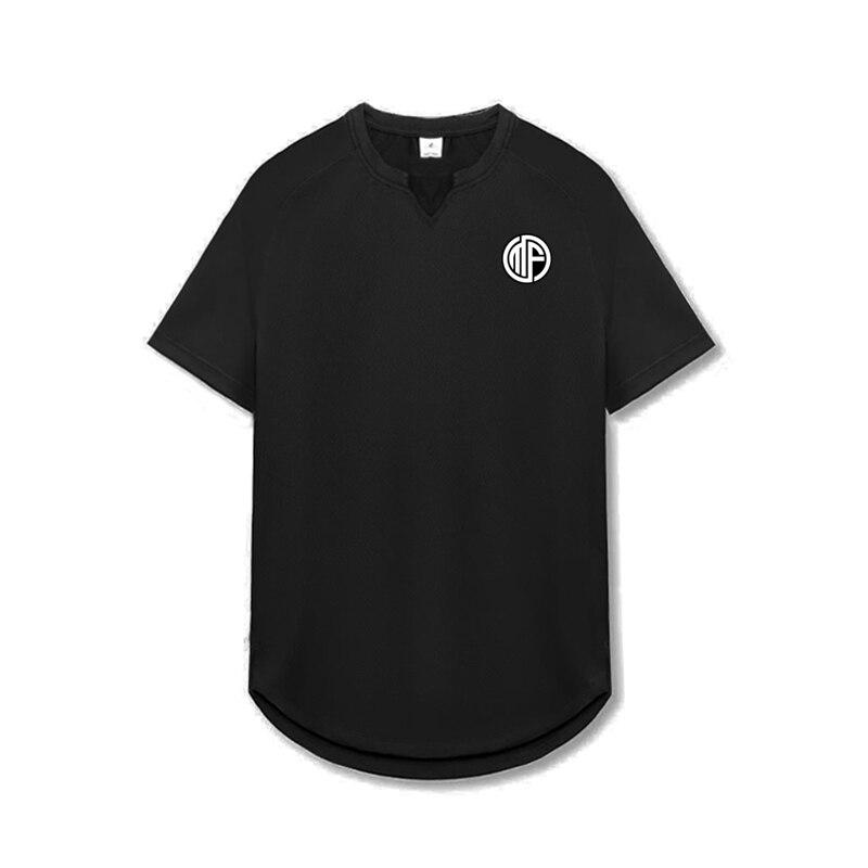 Muscleguys Полиэстер Дышащие свободные топы для фитнеса с круглым вырезом Спортивные беговые топы с короткими рукавами M чёрный 1109₽