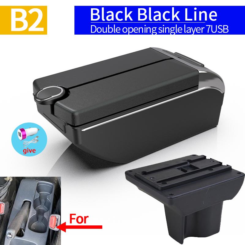 nlzh6 For Perodua Aruz armrest RUSH 2019 TOYOTA AVANZA center console retrofit multi-functional storage box car accessories with USB.