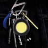 Cob keychain work light, keychain flashlight with 4 lighting modes, keychain light with cap clip bottle opener, emergency light