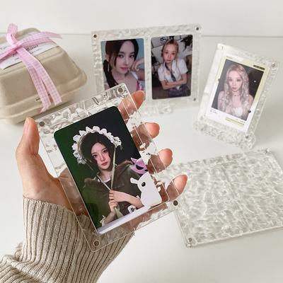 Acrylic Photo Frame Compact Picture Frame Stand Kpop Photocard Holder Professional Appearance Desktop Card Display For Trading