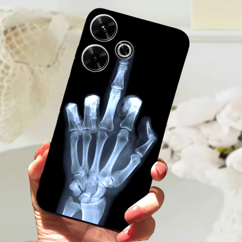 For Xiaomi Redmi 13 Case Fashion Painting Matte Cover Soft Silicone TPU Phone Case For Xiaomi Poco M6 4G Shockproof Shell Fundas