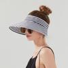Foldable Stripe Empty Top Hat Wide Brim Sun Protection Cap Simple Summer Sun Hats  Fishing
