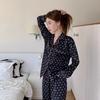Love Cardigan Women'S Pajamas Long-Sleeved Summer New Girls' Loungewear Set Can Be Worn Outside