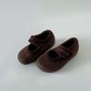 Autumn Woolen Fabric Women Flats Shoes Comfort Soft Sole Mary Jane Shoes Warm Cotton Outdoor Shoes For Winter