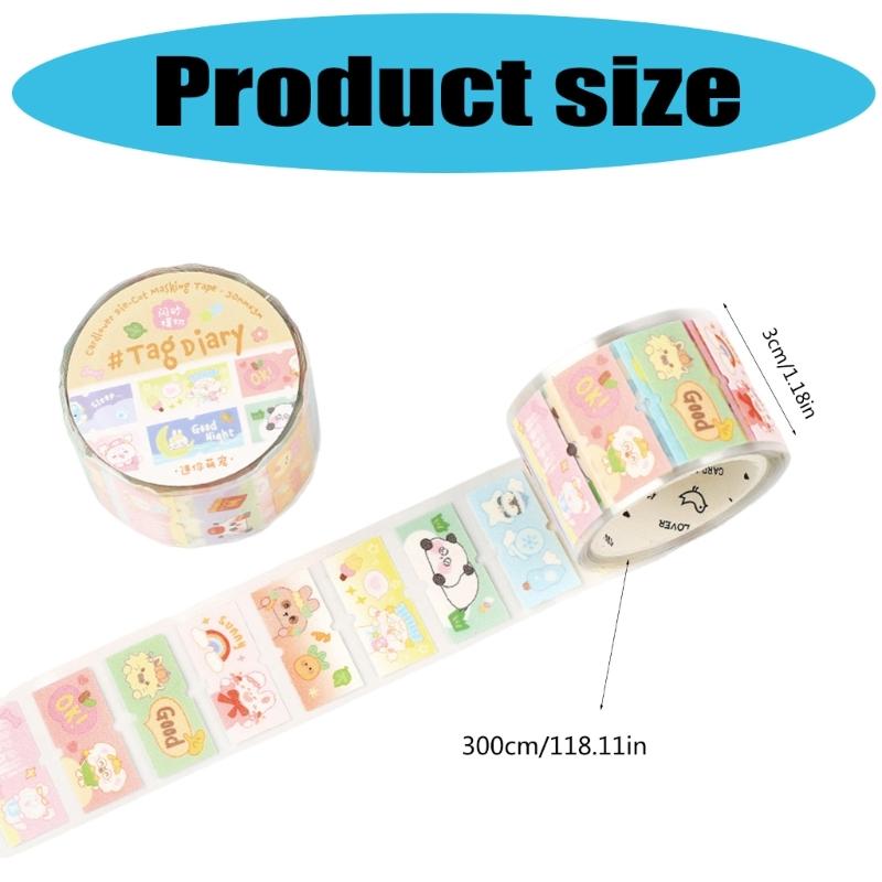 Scrapbooking Decorative Tape Glittering Cutout Cartoon Tape For Scrapbooking Journal Water Bottle Phone Case Wrapping